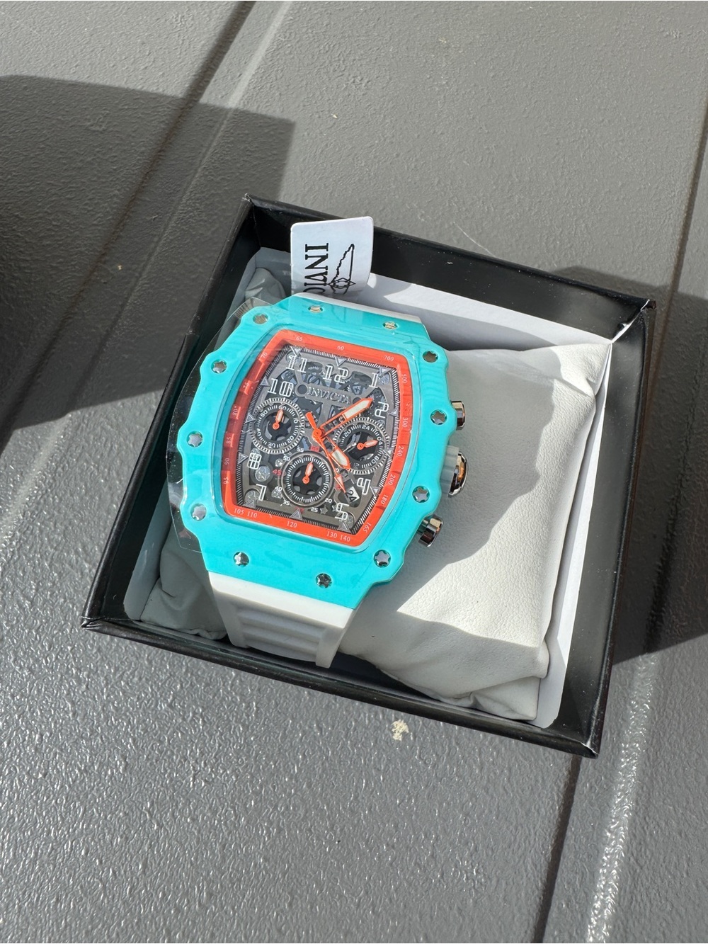 Invicta 69708 Racing Miami Nitro Gen Men’s Chronograph Watch Turquoise White Box